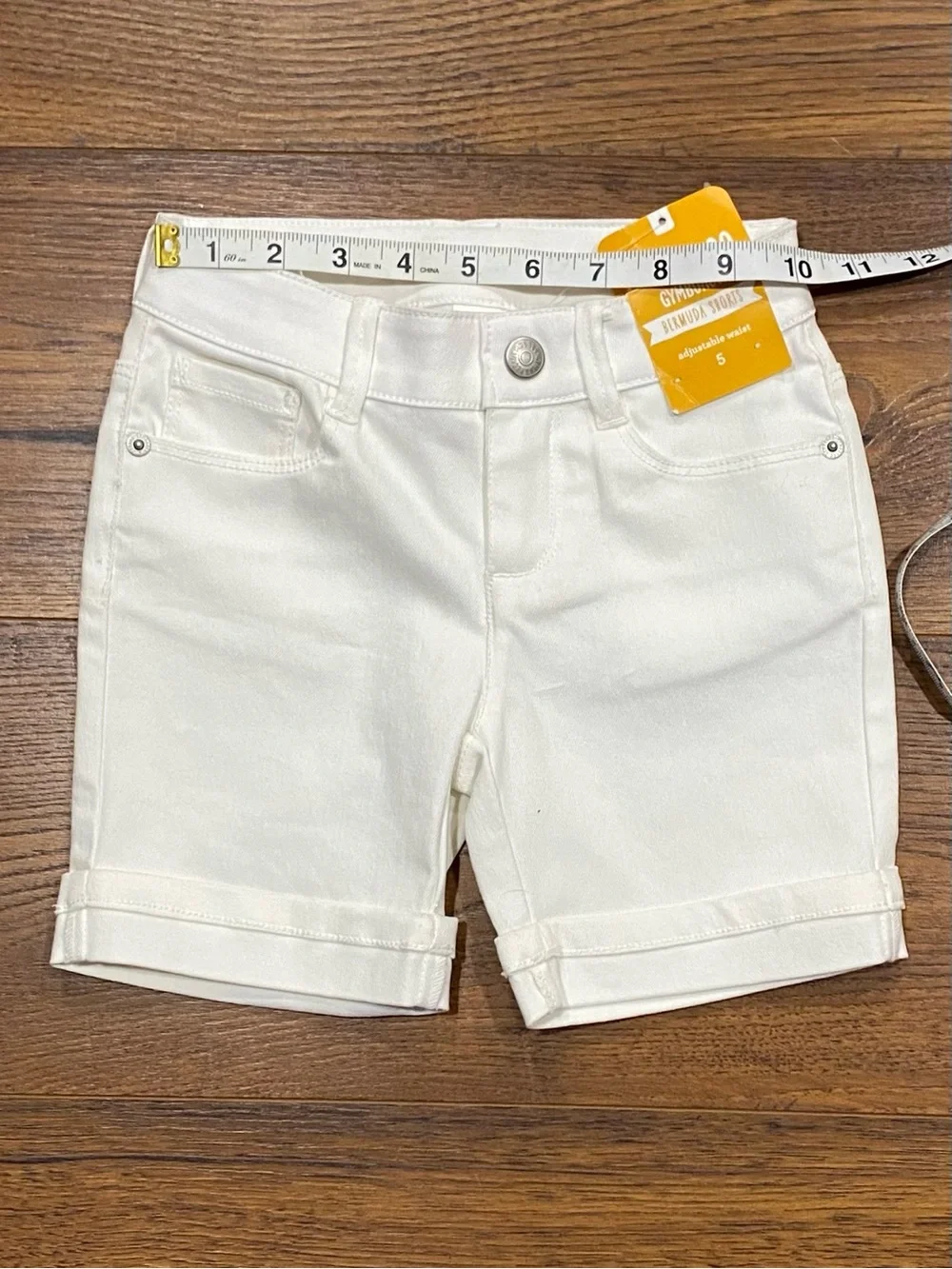 Gymboree Girls Solid White Bermuda Shorts Size 5